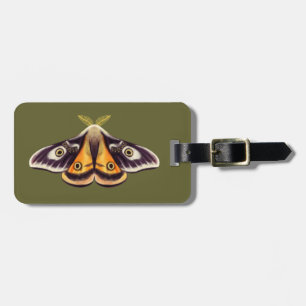 Etiqueta Para Maletas Moth Insect Art Goblincore Saturnia Witchen Green