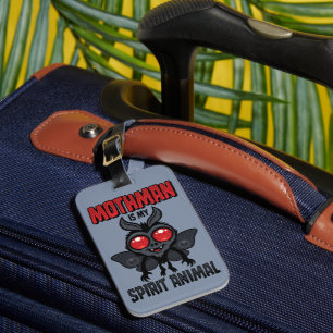 Etiqueta Para Maletas Mothman es mi animal espiritual