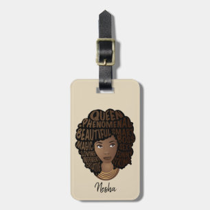 Etiqueta Para Maletas Motivadoras mujeres negras, disfrutan el viaje, Be