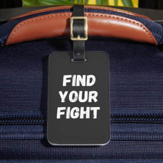 Etiqueta Para Maletas Motivational Find Your Fight Quote Art