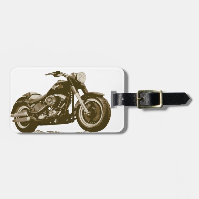 Etiqueta Para Maletas Motocicleta de Brown Harley (Frente Horizontal)