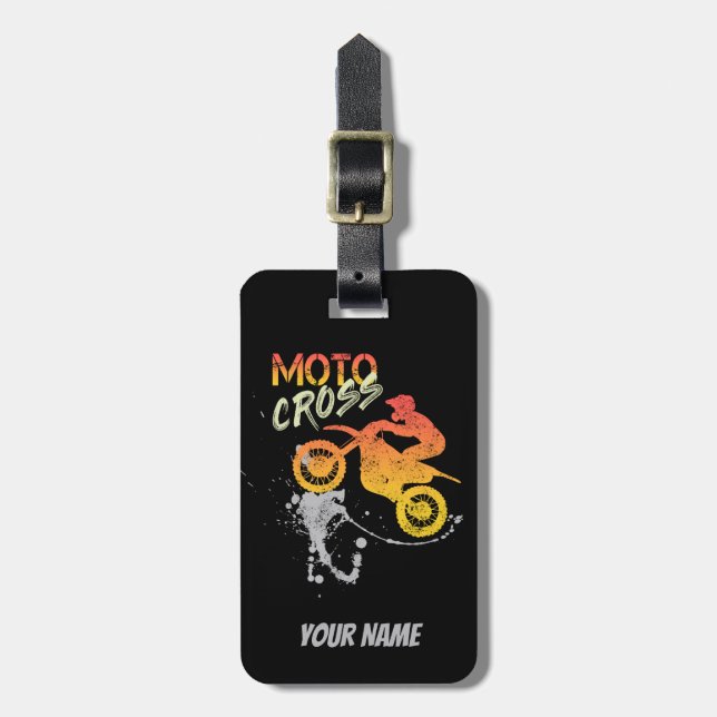 Etiqueta Para Maletas Motocross Biker para motocicletas y motocicletas v (Frente Vertical)