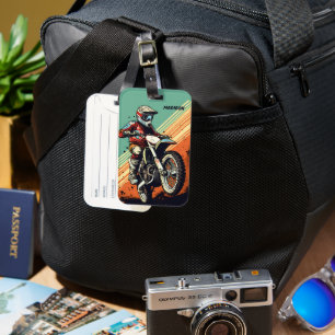 Etiqueta Para Maletas Motocross de nombre personalizado
