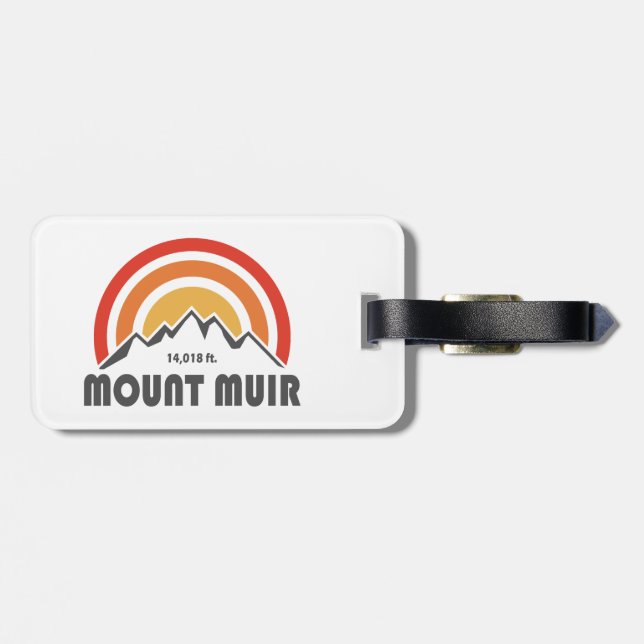 Etiqueta Para Maletas Mount Muir California (Atrás Horizontal)