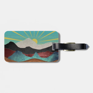 Etiqueta Para Maletas Mountain Fantasy Sunrise