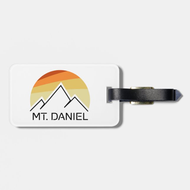 Etiqueta Para Maletas Mt. Daniel Washington Retro (Atrás Horizontal)
