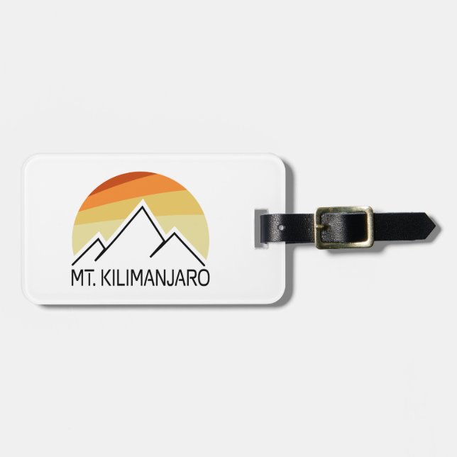 Etiqueta Para Maletas Mt. Kilimanjaro Retro (Frente Horizontal)