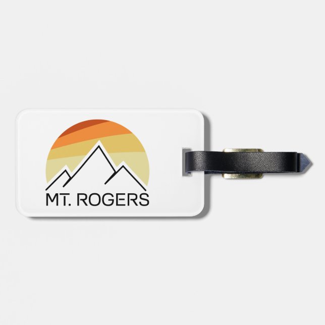 Etiqueta Para Maletas Mt. Rogers Virginia Retro (Atrás Horizontal)