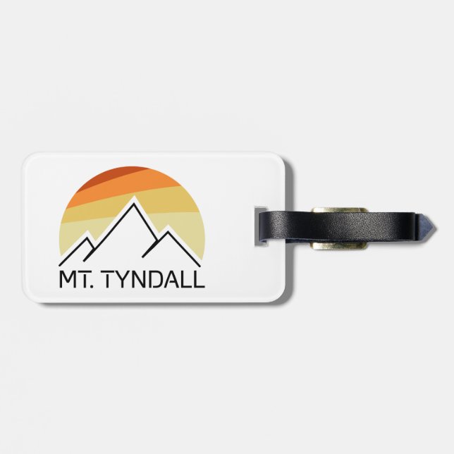 Etiqueta Para Maletas Mt. Tyndall California Retro (Atrás Horizontal)
