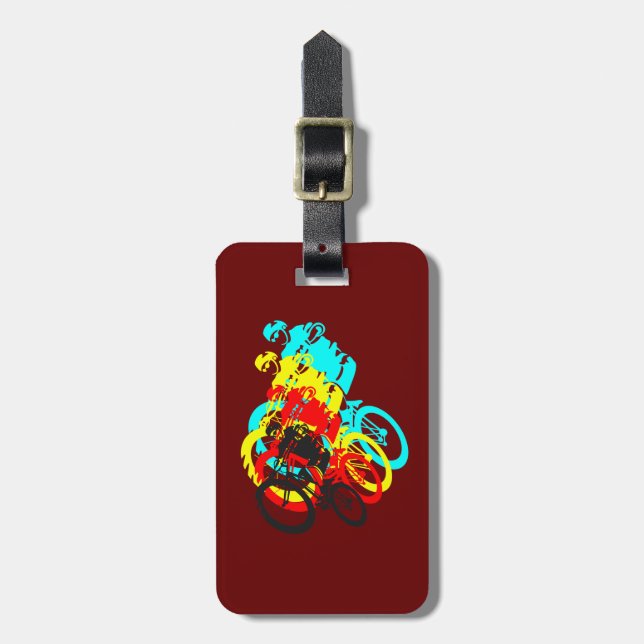 Etiqueta Para Maletas MTB de la vieja escuela / trials (Frente Vertical)