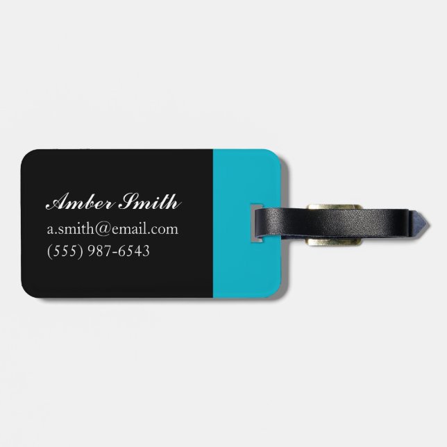 Etiqueta Para Maletas Muelle del libre cambio (Atrás Horizontal)