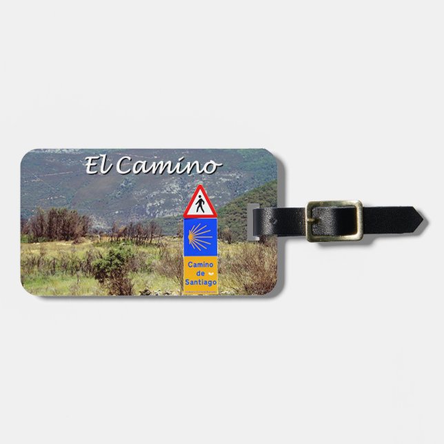Etiqueta Para Maletas Muestra del EL Camino de Santiago (subtítulo) (Frente Horizontal)