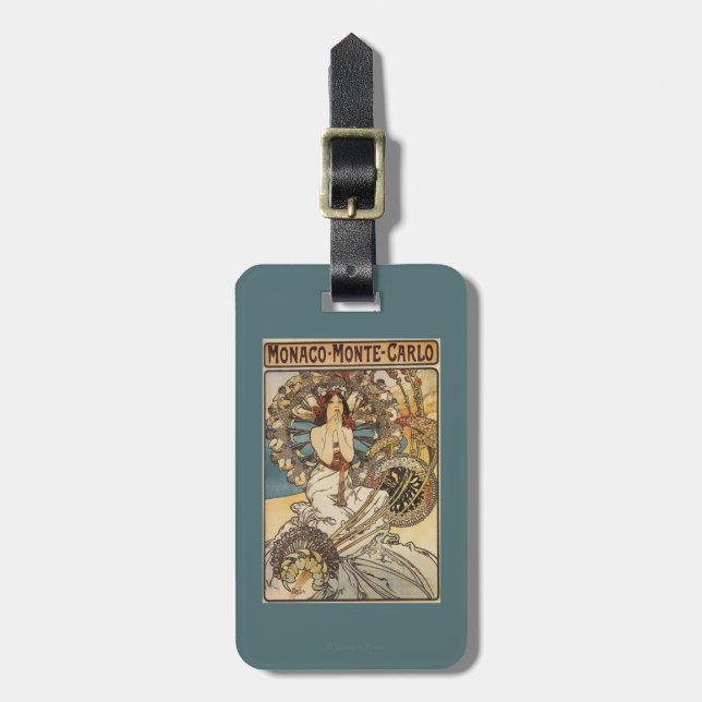 Etiqueta Para Maletas Mujer con las plumas - poster ferroviario del (Frente Vertical)