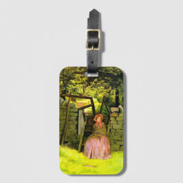 Etiqueta Para Maletas Mujer esperando (por John Everett Millais)