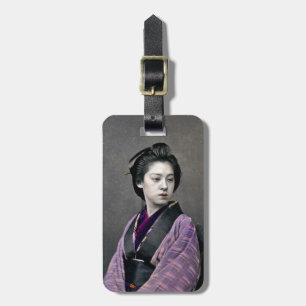 Etiqueta Para Maletas Mujer japonesa de 1870