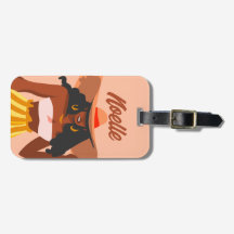 Mujer negra, gran Gorra, vibraciones de vacaciones