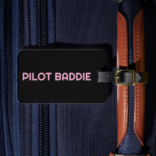Etiqueta Para Maletas Mujer Piloto Placa de Matrícula Personalizada Badd