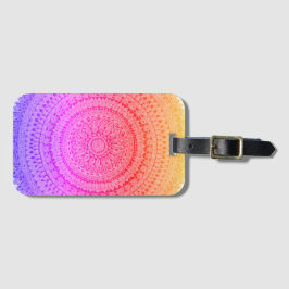 Etiqueta Para Maletas Multi Color Mandala Original Art 