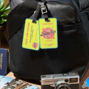 Etiqueta Para Maletas München Munich Alemania Viaje retro vintage