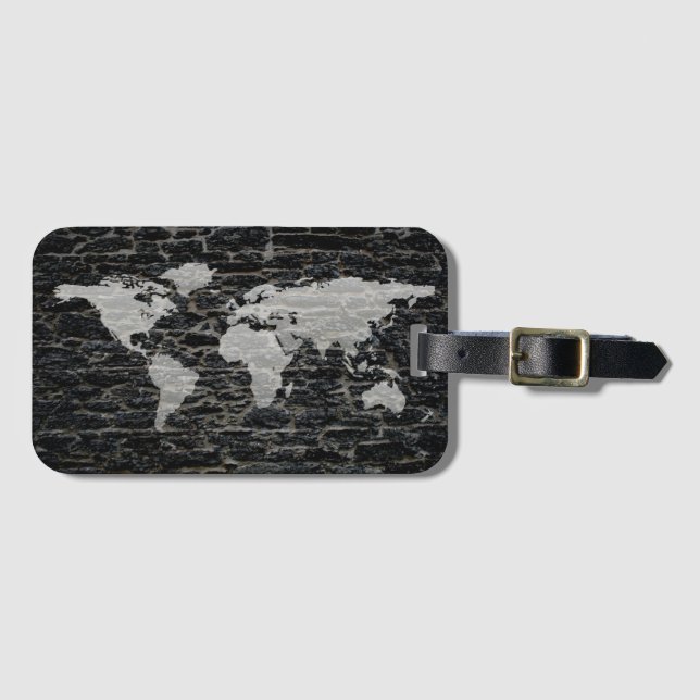 Etiqueta Para Maletas Mundo (Anverso horizontal)