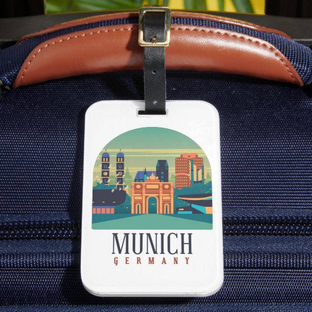 Etiqueta Para Maletas Munich Alemania (Anverso In situ 2)