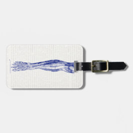 Etiqueta Para Maletas Músculos de la anatomía de la pierna azul