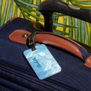 Etiqueta Para Maletas Música azul personalizada