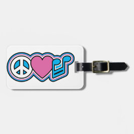 ETIQUETA PARA MALETAS MÚSICA DEL AMOR DE LA PAZ