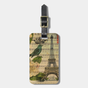 Etiqueta Para Maletas música notes camellia french paris eiffel tower