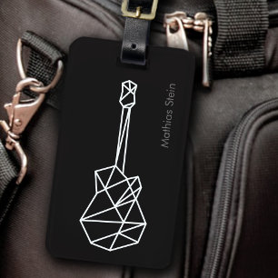 Etiqueta Para Maletas música rock de viajes negro