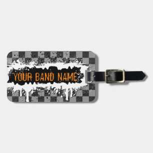 Etiqueta Para Maletas Músico de DJ de música Merch, Personalizado de roc