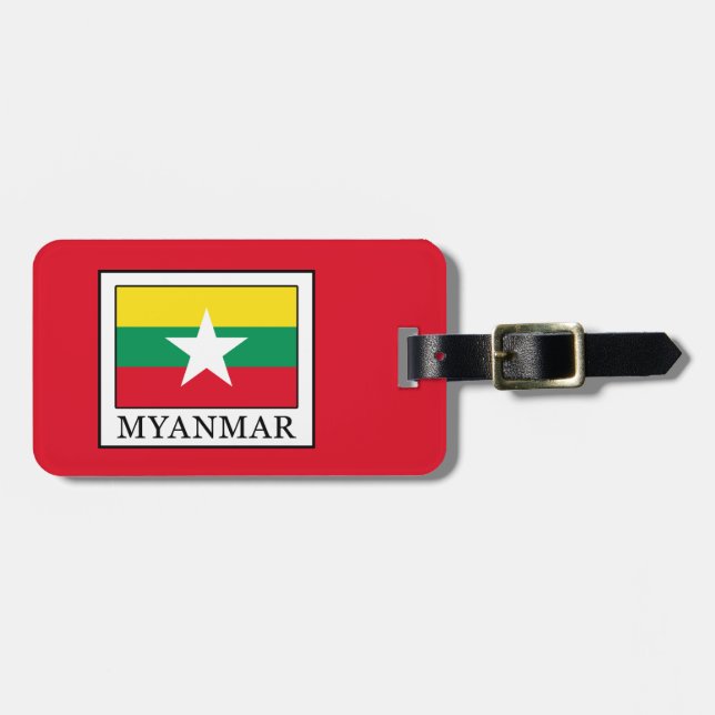 Etiqueta Para Maletas Myanmar (Frente Horizontal)