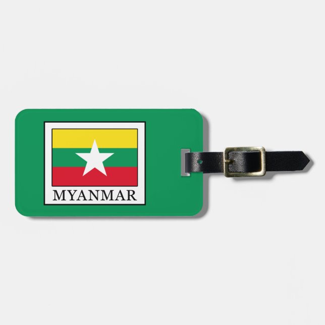 Etiqueta Para Maletas Myanmar (Frente Horizontal)