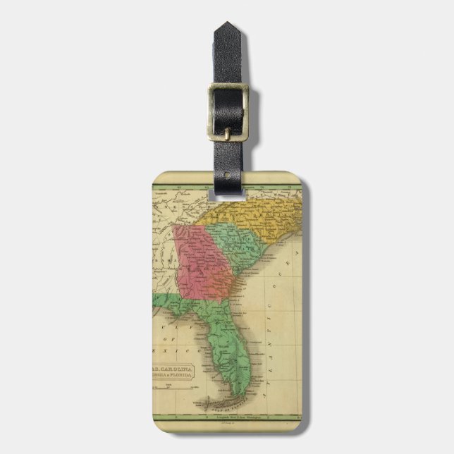 Etiqueta Para Maletas N. y S. Carolina (Frente Vertical)