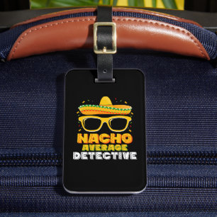 Etiqueta Para Maletas Nacho Detective Promedio Cinco de Mayo