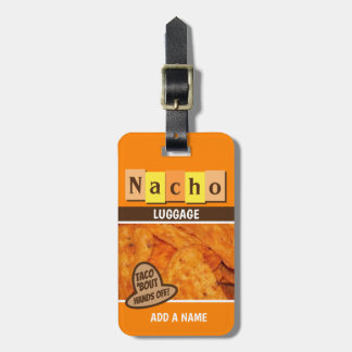 Etiqueta Para Maletas Nacho Retro Divertido