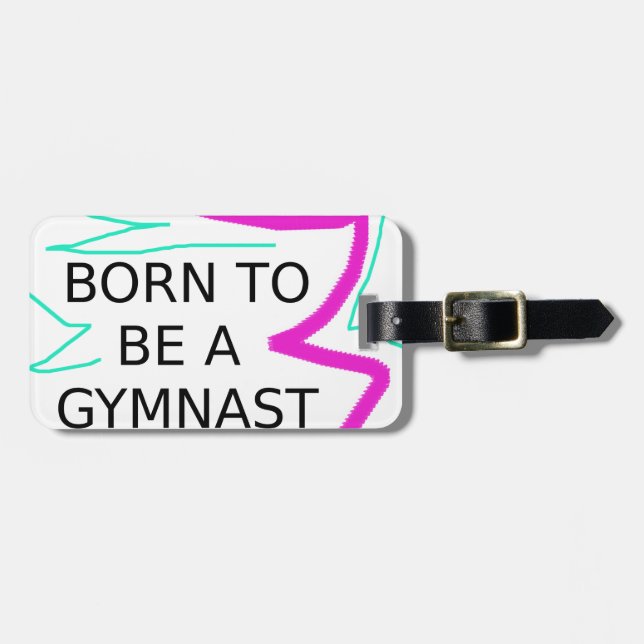 Etiqueta Para Maletas Nacido para ser un gimnasta (Frente Horizontal)