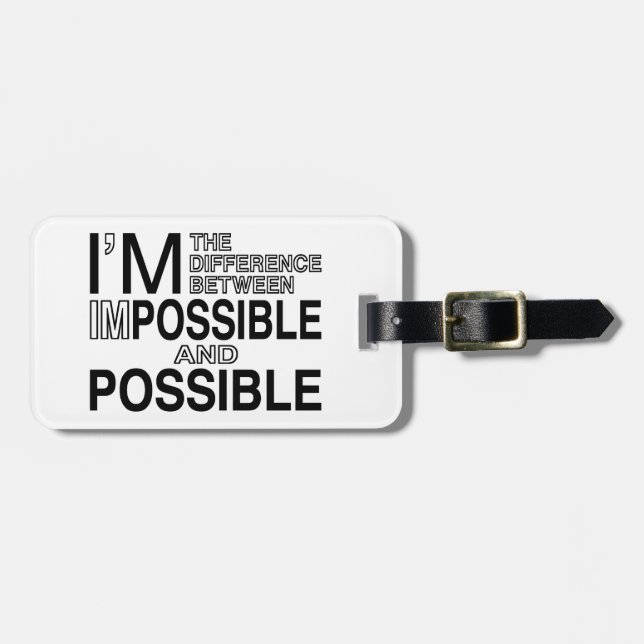 Etiqueta Para Maletas Nada imposibles (Frente Horizontal)