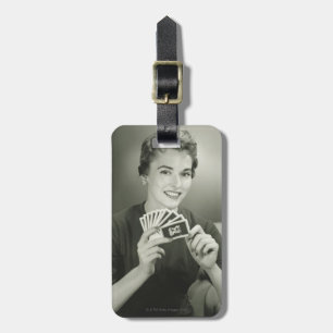 Etiqueta Para Maletas Naipes de la mujer