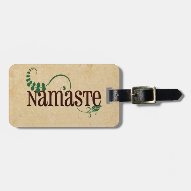 Etiqueta Para Maletas Namaste Yoga (Frente Horizontal)