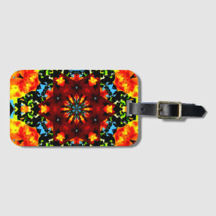Etiqueta Para Maletas Naranja floral