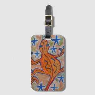Etiqueta Para Maletas Naranja Gecko