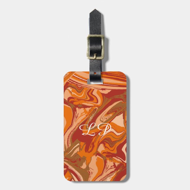 Etiqueta Para Maletas Naranja personalizado (Frente Vertical)