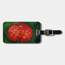 Etiqueta Para Maletas Naranja y Dahlia amarilla