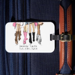 Etiqueta Para Maletas Nashville Bachelorette Personalizado de moda Cowbo