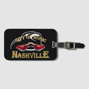 Etiqueta Para Maletas Nashville. Ciudad de la música