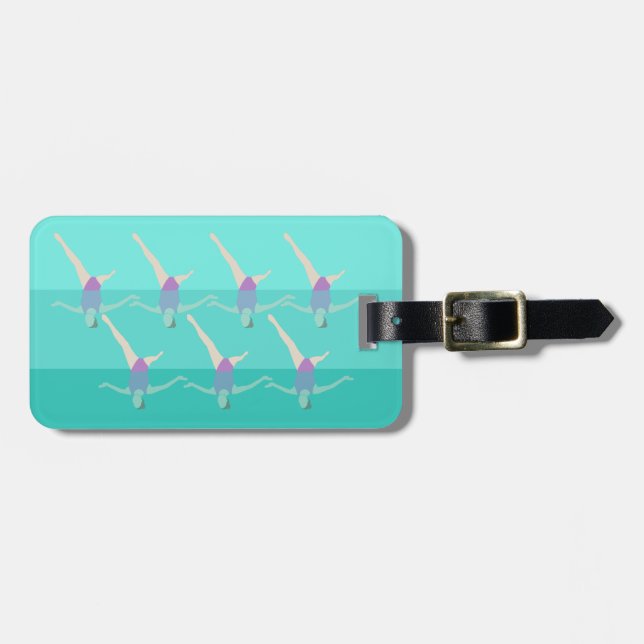 Etiqueta Para Maletas Natación artística (Frente Horizontal)