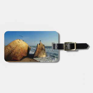 Etiqueta Para Maletas Naufragio en la playa, Costa de los Esqueletos, Na