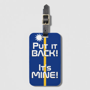 Etiqueta Para Maletas Nauru Bandera Nacional Funny Patriótico