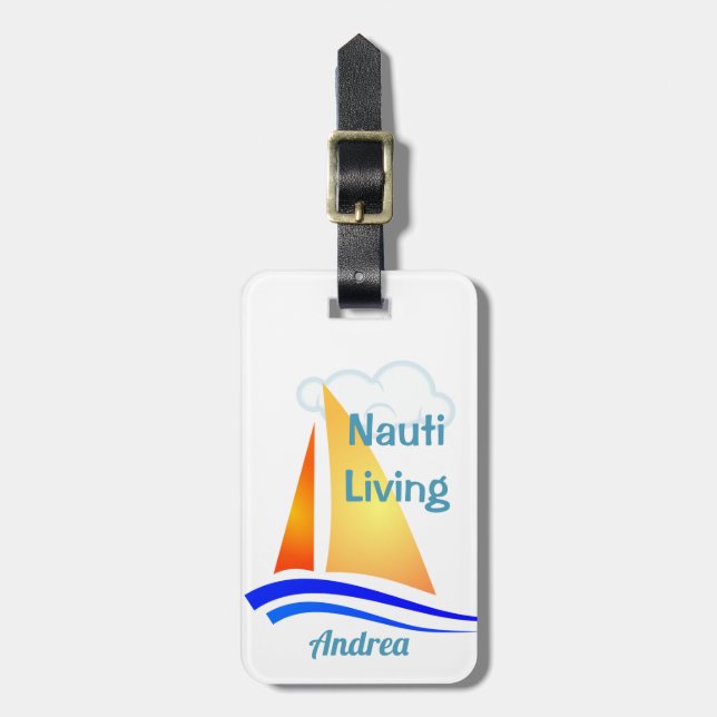 Etiqueta Para Maletas Nauti Thoughts Nautical (Frente Vertical)